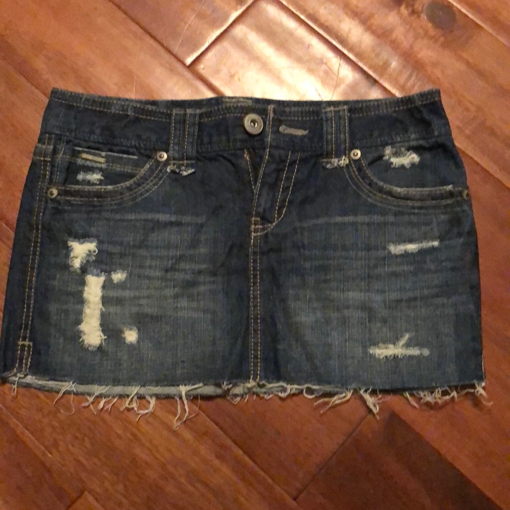 Jean mini skirt
